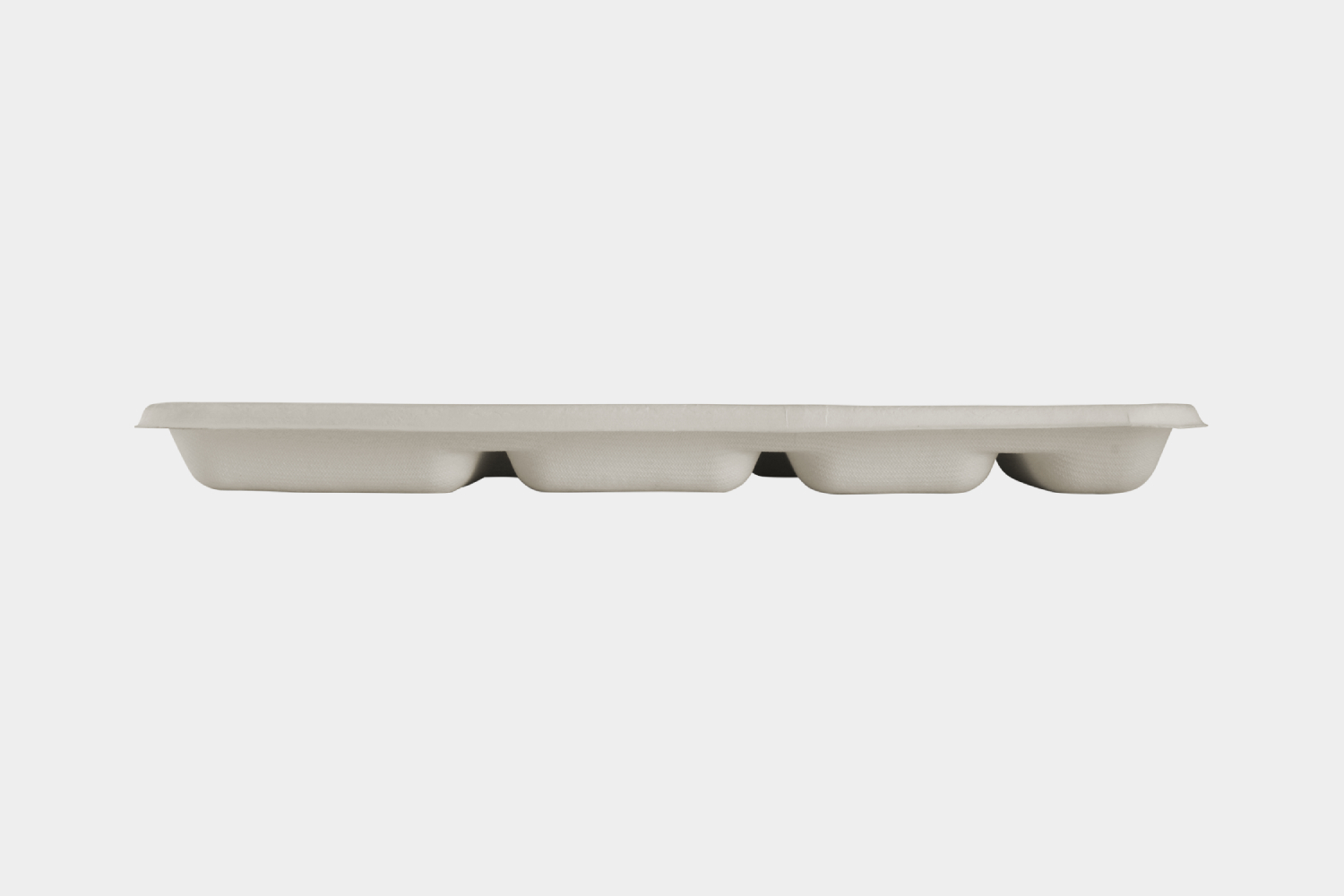 6 Compartment Bagasse Lunch Tray With Utensils Space