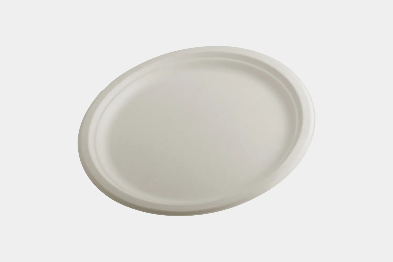 9″ Round Bagasse Plate view 2